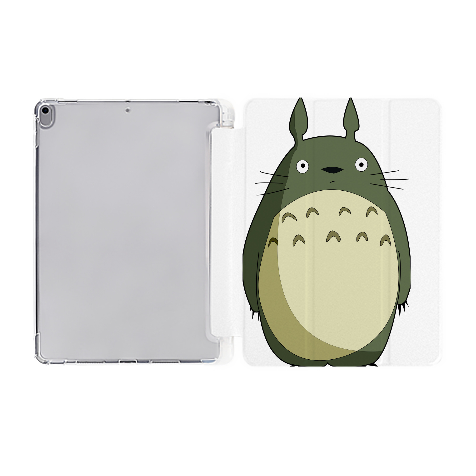 （画像用） となりのトトロ 草壁メイ 草壁サツキ My Neighbor Totoro Satsuki Kusakabe Mei Kusakabe IPad ケース ペン収納付き 三つ折りスタンド PUレザー×シリコン 対応機種9.5/10.5/10.9インチ